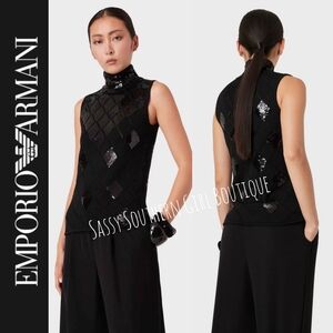 🆕⭐ Emporio Armani black sequin sweater